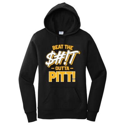 Beat The Shit Outta Pitt West Virginia Women's Pullover Hoodie