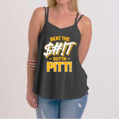 Beat The Shit Outta Pitt West Virginia Women's Strappy Tank