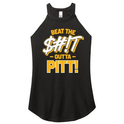 Beat The Shit Outta Pitt West Virginia Women's Perfect Tri Rocker Tank