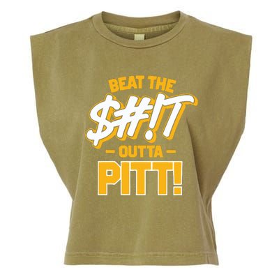 Beat The Shit Outta Pitt West Virginia Garment-Dyed Women's Muscle Tee