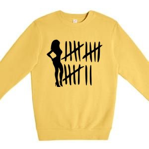 Bitch Tally Sheet Bitch Premium Crewneck Sweatshirt