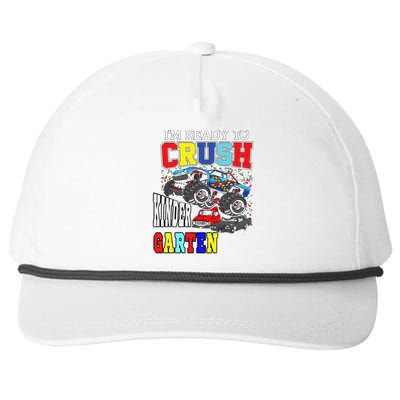 Back To School Monster Truck Crush Kindergarten Autism Gift Snapback Five-Panel Rope Hat