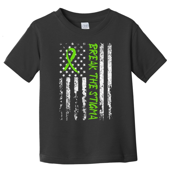 Break The Stigma Green Mental Health Awareness Toddler T-Shirt