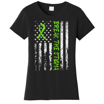 Break The Stigma Green Mental Health Awareness Women's T-Shirt