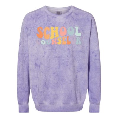 Back To School School Guidance Counselor Teacher Student Colorblast Crewneck Sweatshirt