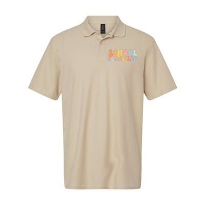 Back To School School Guidance Counselor Teacher Student Softstyle Adult Sport Polo