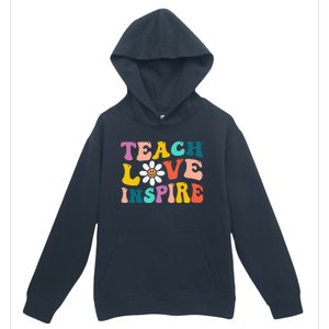 Back To School Teach Love Inspire Retro Teachers Funny Urban Pullover Hoodie