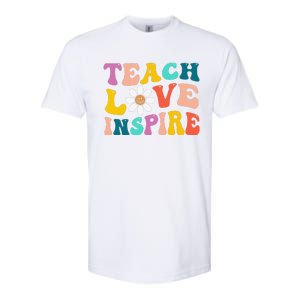 Back To School Teach Love Inspire Retro Teachers Funny Softstyle CVC T-Shirt