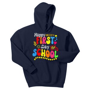 Back To School Teacher Student Happy First Day Of School Gift Kids Hoodie