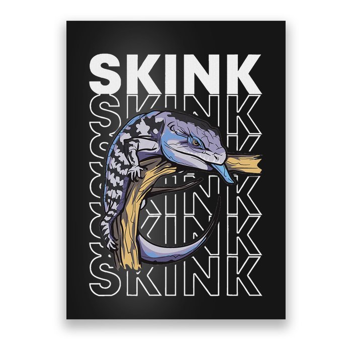 Blue Tongue Skink 80S Style Reptile Keeper Lizard Owner Poster
