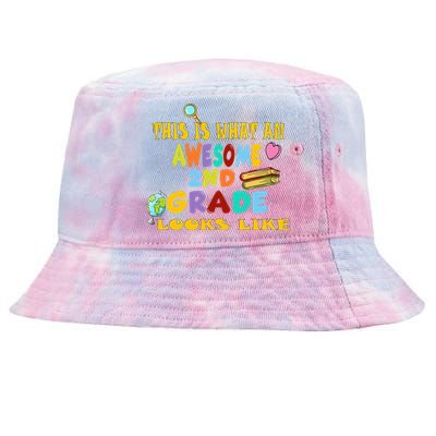 Back To School 2nd Grade Awesome Second Grader Looks Like Tie-Dyed Bucket Hat