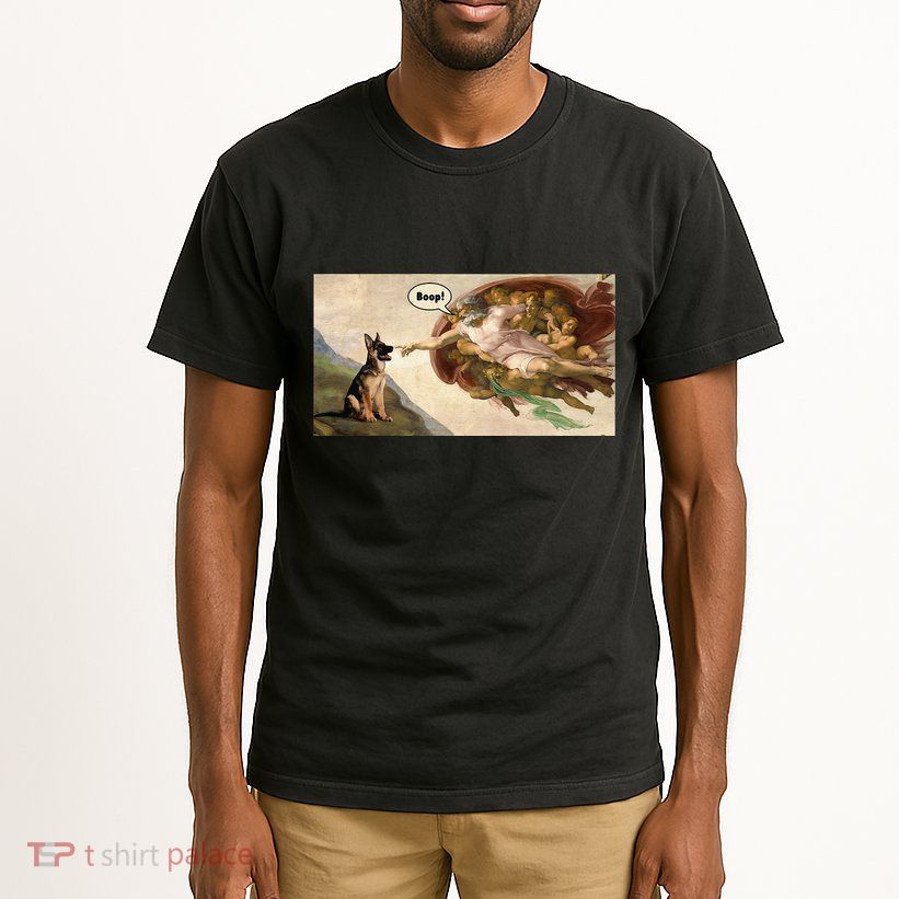 Boop The Snoot Of A German Shepherd Funny Dog Meme Tall T-Shirt