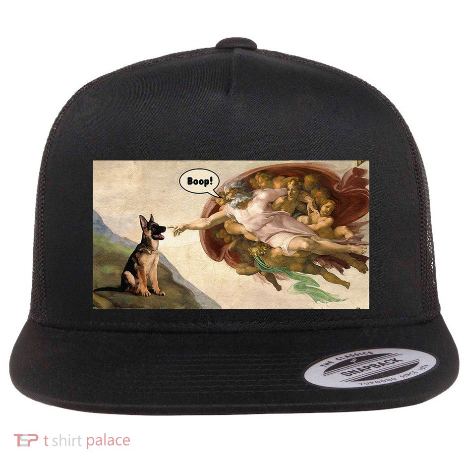 Boop The Snoot Of A German Shepherd Funny Dog Meme Flatbill Hat