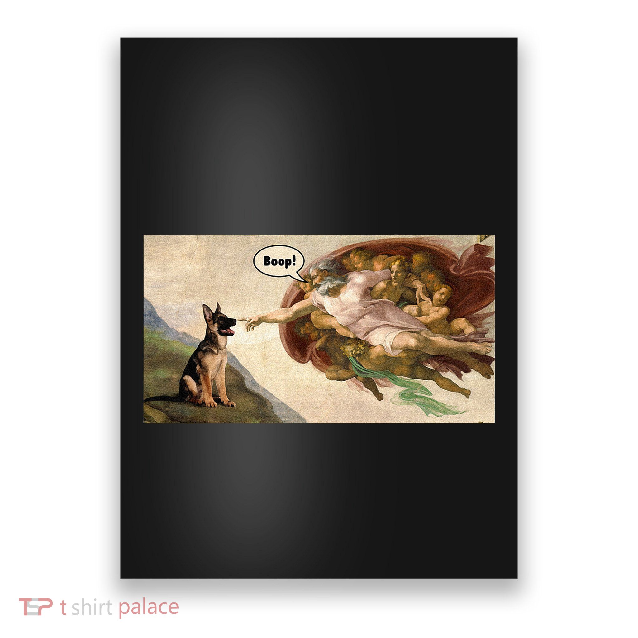 Boop The Snoot Of A German Shepherd Funny Dog Meme Poster