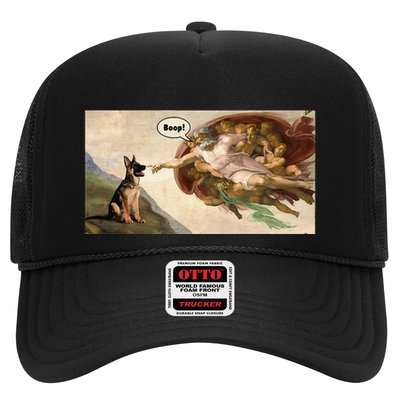 Boop The Snoot Of A German Shepherd Funny Dog Meme Trucker Hat