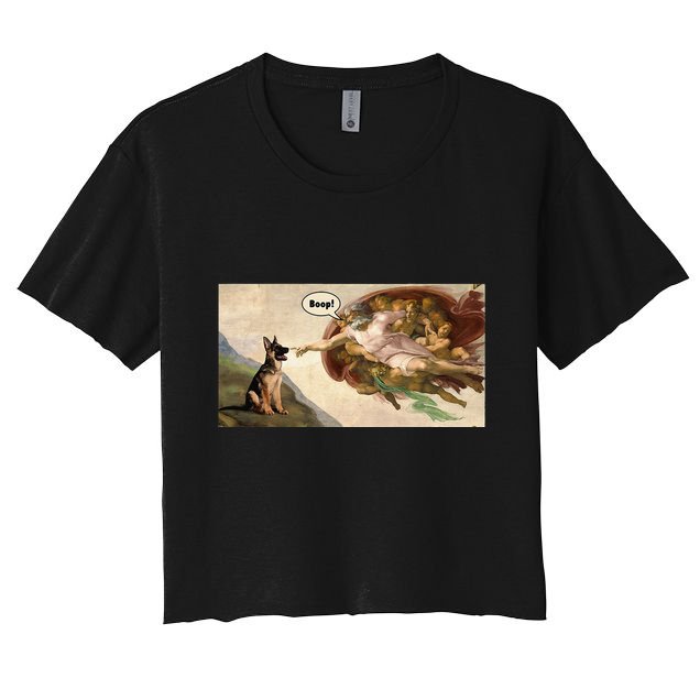 Boop The Snoot Of A German Shepherd Funny Dog Meme Crop Top