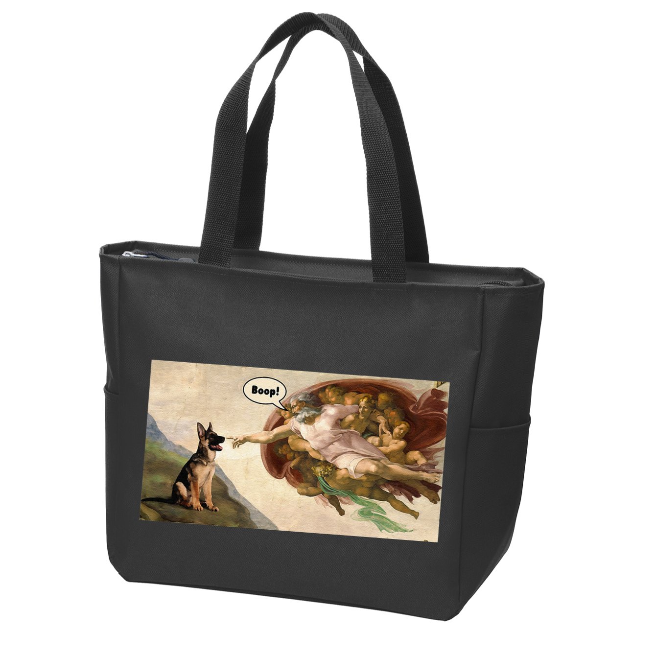 Boop The Snoot Of A German Shepherd Funny Dog Meme Zip Tote Bag