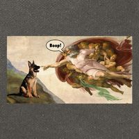 Boop The Snoot Of A German Shepherd Funny Dog Meme Cotton Canvas Backpack