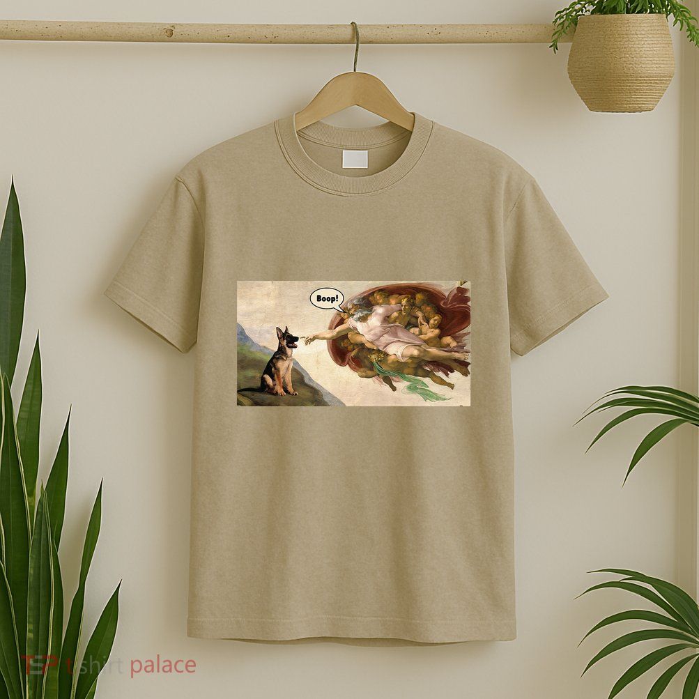 Boop The Snoot Of A German Shepherd Funny Dog Meme T-Shirt