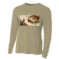 Boop The Snoot Of A German Shepherd Funny Dog Meme Cooling Performance Long Sleeve Crew