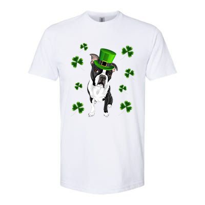 Boston Terrier St Patrick's Day Leprechaun Irish Dog Mom Gift Softstyle® CVC T-Shirt