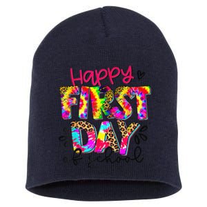 Back To School Teacher Student Happy First Day Of School Short Acrylic Beanie