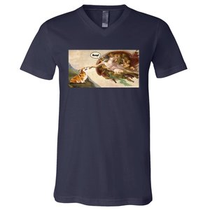 Boop The Snoot Of Welsh Corgi Funny Korgi Dog Meme V-Neck T-Shirt