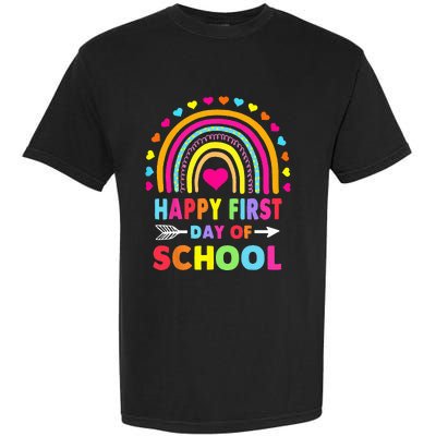 Back To School Funny Happy First Day Of School For Teachers Garment-Dyed Heavyweight T-Shirt