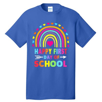 Back To School Funny Happy First Day Of School For Teachers Tall T-Shirt