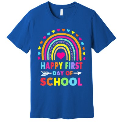 Back To School Funny Happy First Day Of School For Teachers Premium T-Shirt