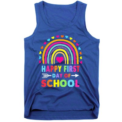 Back To School Funny Happy First Day Of School For Teachers Tank Top