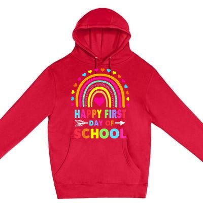 Back To School Funny Happy First Day Of School For Teachers Premium Pullover Hoodie