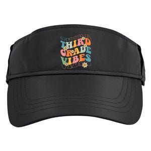 Back To School Third Grade Vibes Retro Teacher Wo Kid Adult Drive Performance Visor