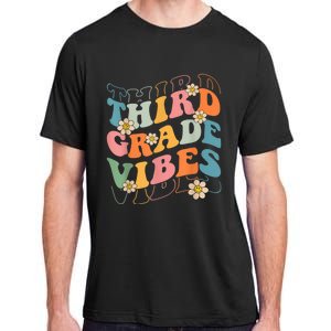 Back To School Third Grade Vibes Retro Teacher Wo Kid Adult ChromaSoft Performance T-Shirt