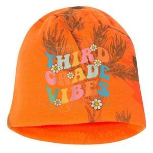 Back To School Third Grade Vibes Retro Teacher Wo Kid Kati - Camo Knit Beanie