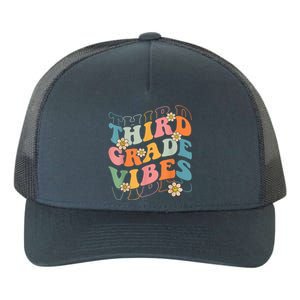 Back To School Third Grade Vibes Retro Teacher Wo Kid Yupoong Adult 5-Panel Trucker Hat