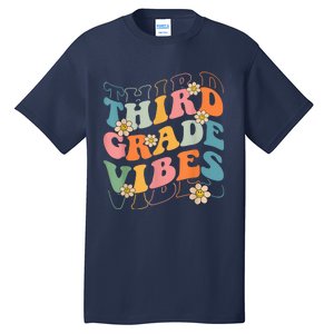 Back To School Third Grade Vibes Retro Teacher Wo Kid Tall T-Shirt