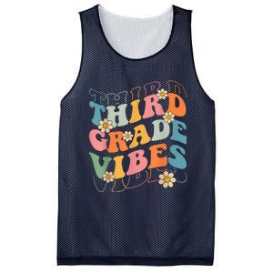 Back To School Third Grade Vibes Retro Teacher Wo Kid Mesh Reversible Basketball Jersey Tank