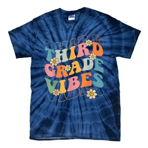 Back To School Third Grade Vibes Retro Teacher Wo Kid Tie-Dye T-Shirt