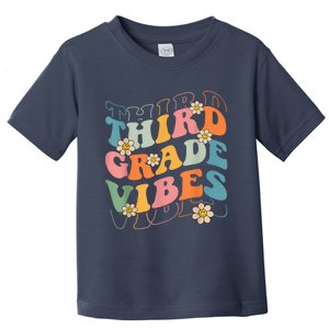 Back To School Third Grade Vibes Retro Teacher Wo Kid Toddler T-Shirt