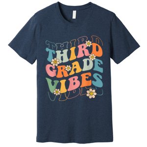 Back To School Third Grade Vibes Retro Teacher Wo Kid Premium T-Shirt