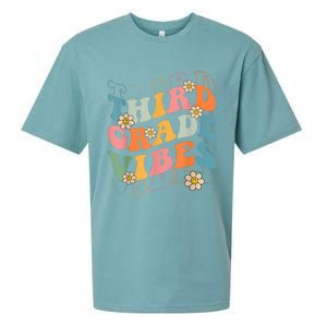 Back To School Third Grade Vibes Retro Teacher Wo Kid Sueded Cloud Jersey T-Shirt