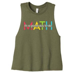 Back To School Its A Good Day To Do Math Teachers Women's Racerback Cropped Tank