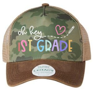 Back To School Oh Hey 1st Grade Teachers Women Student Legacy Tie Dye Trucker Hat