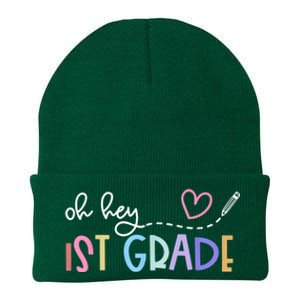 Back To School Oh Hey 1st Grade Teachers Women Student Knit Cap Winter Beanie