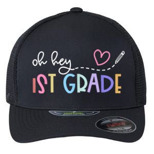 Back To School Oh Hey 1st Grade Teachers Women Student Flexfit Unipanel Trucker Cap