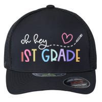 Back To School Oh Hey 1st Grade Teachers Women Student Flexfit Unipanel Trucker Cap