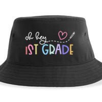 Back To School Oh Hey 1st Grade Teachers Women Student Sustainable Bucket Hat