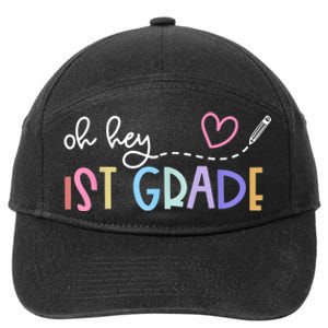 Back To School Oh Hey 1st Grade Teachers Women Student 7-Panel Snapback Hat