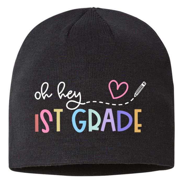 Back To School Oh Hey 1st Grade Teachers Women Student Sustainable Beanie